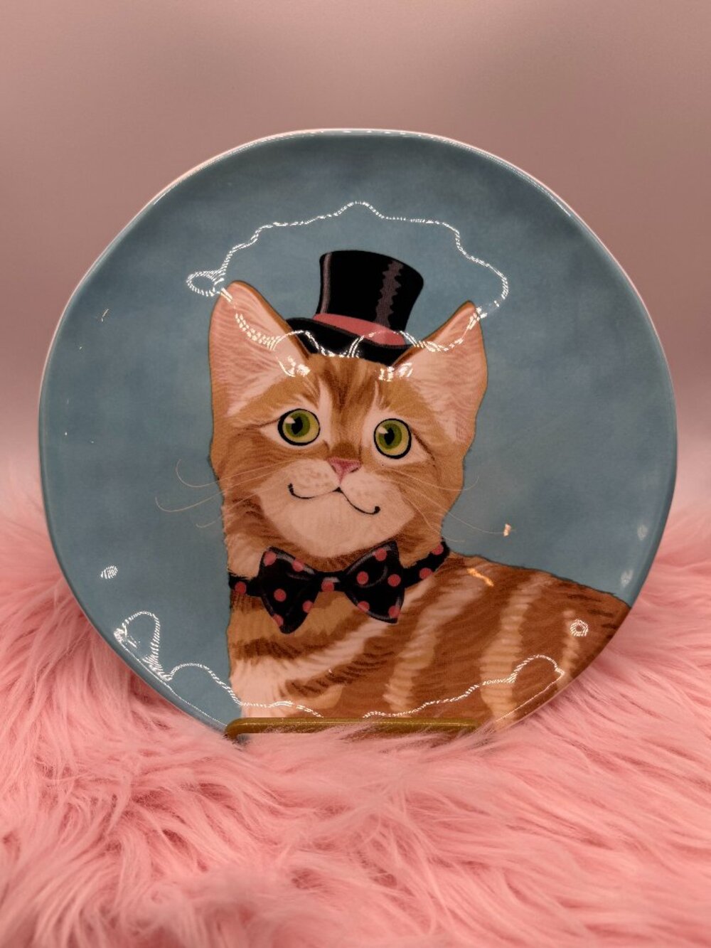 Pier 1 Party Cats Collection Ceramic Salad Plate